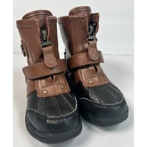 Polo Ralph Lauren‎ Boys Conquered Leather Boots Size 7 toddler